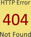 Error 404 not found