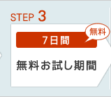 STEP3 7日間無料お試し期間（無料）