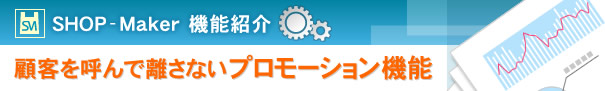 顧客を呼んで離さないプロモーション機能