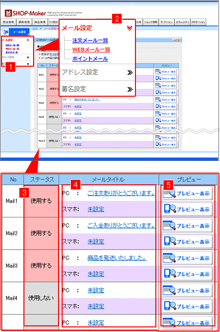 WEBメール編集画面トップ